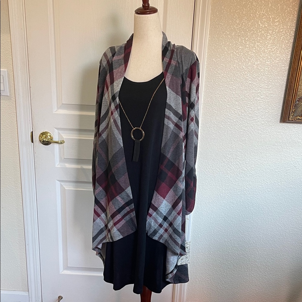 Haani Black and Plaid Women's Dress